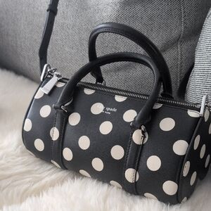 Kate Spade Black and Cream Polka Dot Crossbody Bag